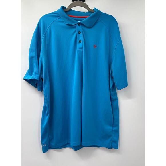 Ariat Tek Polo Men's XL Blue Performance Heat Series Active Collar Shirt Outdoor - Picture 1 of 9
